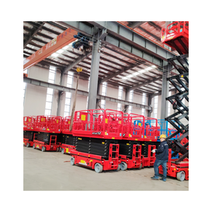 Elevador de tijera automático de elevación para hombre de 6m y 12m, andamio hidráulico, elevador de tijera de almacén autopropulsado - Product Image 2