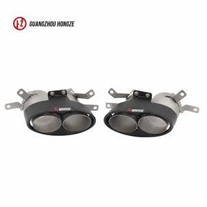 1 paire de tuyaux d'échappement COOWEI en fibre de carbone et acier inoxydable de 1,5 mm pour <span class=keywords><strong>Audi</strong></span> 2012-2018 A4/A6/A7/RS6/RS7, système de silencieux et embout d'échappement - Product Image 5