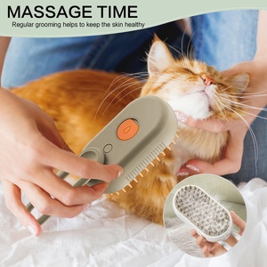 Cepillo de Vapor 3 en 1 para Mascotas, Gatos y Perros, Masajeador Recargable de Silicona, Elimina el Pelo, Cepillo con Spray de Vapor para Gatos - Product Image 3