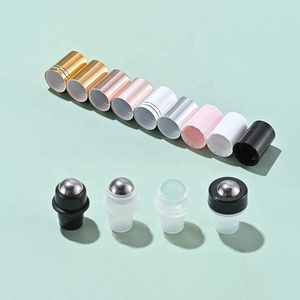 Frosted Matte đen <span class=keywords><strong>5ml</strong></span> 10ml nước hoa tinh dầu thủy tinh cuộn trên chai với nắp nhôm và thép con lăn bóng - Product Image 5