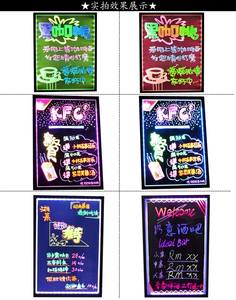 Tablero de escritura Led fluorescente 12 ''* 16'' intermitente iluminado <span class=keywords><strong>luminoso</strong></span> borrable mensaje pizarra letrero de neón con 8 bolígrafos fluorescentes - Product Image 1