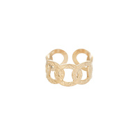 Bague de luxe européenne et américaine plaquée or 18 carats pour l'index, décoration de main FANKE