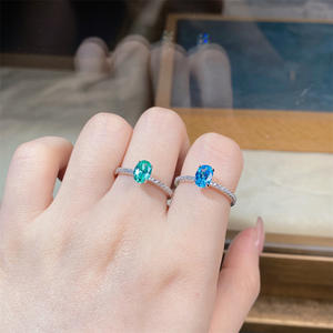 Anillo de Plata de Ley Verde con Rubí y Rodio en Forma de Dachshund S925 con Engaste de Garras para Mujer - Product Image 6