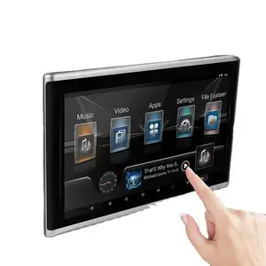 10.1 Inch Car Headrest Monitor Android 9.0 IPS Touch Screen 1080P Automobile Rear Seat Video Player FM AirPlay HD/MI In