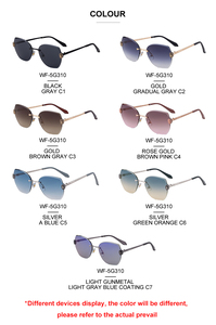 Vente en gros de lunettes de soleil KAJILA tendances fantaisistes avec logo personnalisé œil de chat verres UV400 sans cadre taillés en diamant lunettes de soleil pour femmes - Product Image 5