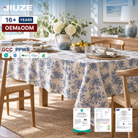 Nappe carrée moderne en lin imprimé, résistante à l'huile et lavable, personnalisable, de la marque JIUZE, pour les fêtes et l'intérieur