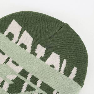 Gorro de Punto Acrílico Jacquard Personalizado de Alta Calidad, Gorro de Invierno Unisex Bordado a Mano, Circunferencia de Cabeza 56-58CM, Uso Diario - Product Image 4