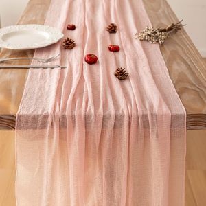Màu Hồng gạc mộc mạc vải bảng <span class=keywords><strong>Runner</strong></span> 120 inch 10 ft cho đám cưới em bé tắm cô dâu tắm sinh nhật - Product Image 4