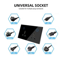 Matter-Enchufe inteligente universal de pared, wifi, 16A, IP66, control remoto inalámbrico a través de Alexa, Apple, HomeKit, asistente de Google, cosas inteligentes