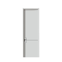Porte coupe-feu simple cristal de carbone écologique multicouche en bois massif épissage couleur couture Grain de bois bois porte de maison