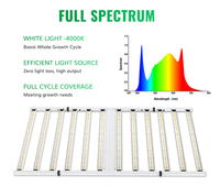Lampu LED Grow Light Lipat Tahan Air 1200w PPFD Tinggi dengan Casing Aluminium, Dapat Diredupkan, untuk Pertumbuhan Vegetatif dan Pembungaan Vertikal