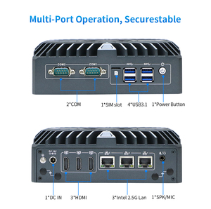 Nuevo Mini PC Industrial sin Ventilador NUC PC N3322 con Linux, Computadora con IA, <span class=keywords><strong>CPU</strong></span> Intel Core <span class=keywords><strong>I5</strong></span> de 10 Núcleos - Product Image 2