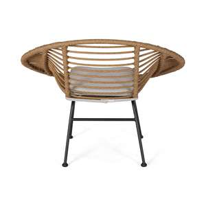Garden Balcony Courtyard Furniture Outdoor Metal PE <b>Rattan</b> <b>Sofa</b> and Chair Set Three-Piece Combination - Product Image 4