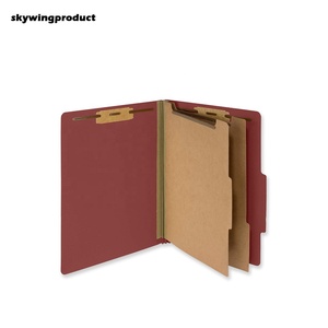 Dossiers de classification rouges durables à 2 broches standard pour organiser les rapports de bureau papier et les fichiers clients juridiques - Product Image 1