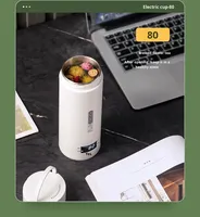 Bouilloire de voyage cylindrique portable en acier inoxydable 316, isolée, à température constante, pour eau chaude, idéale pour les voyages d'affaires