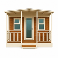 Maison préfabriquée de luxe en conteneur avec terrasse et auvent pour villas de plage, complexes hôteliers et locations de vacances