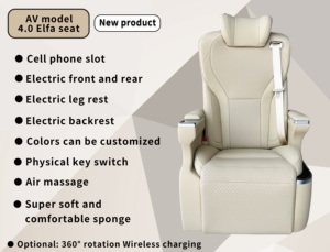 Asientos de Coche de Lujo VIP ST-AVAEF para <span class=keywords><strong>Kia</strong></span> Carnival, Asientos de Coche Reclinables Eléctricamente Ajustables para Pasajero - Product Image 4