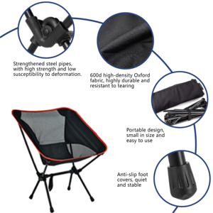 Chaise <span class=keywords><strong>de</strong></span> pêche pliante légère en tissu Oxford avec poteau métallique renforcé, amovible et résistante aux intempéries, pour la pêche sur glace et le camping, fourniture directe usine - Product Image 5
