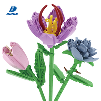 Kit de construction de fleurs DIY, ensemble de blocs de construction botaniques STEM, jouet de collection pour enfants, cadeau éducatif créatif pour garçons et filles