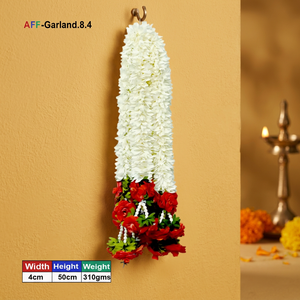 Guirnalda de Flores Artificiales con Perlas de Rosa AFF-Garland-8.4 Precio Rs.1200/10 piezas - Product Image 2