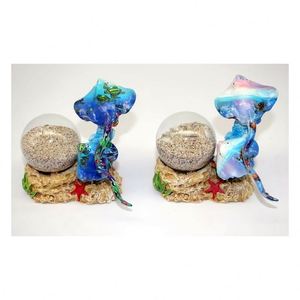 Figura Decorativa de Manta Raya Nadando en Resina Resistente, Globo de Nieve con Purpurina para Aniversarios, Miniatura de Nieve Artificial - Product Image 2