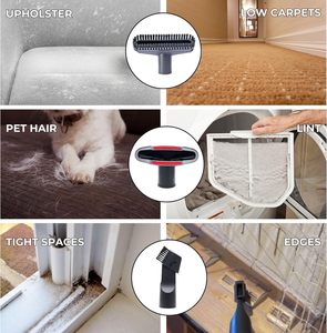 Kit d'accessoires de nettoyage ménager, accessoires pour <span class=keywords><strong>aspirateur</strong></span>, adaptateurs universels de tuyau d'aspiration de 12 pouces, nettoyeur de fentes <span class=keywords><strong>flexible</strong></span> - Product Image 4