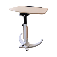 Nouveautés Table élévatrice pneumatique à colonne unique ergonomique à ressort à gaz avec roulettes pour canapé paresseux, table de chevet, bureaux d'ordinateur