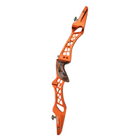 TOPOINT UNISON Poignée de tir à l'arc recurve, 25 pouces, ILF CNC en aluminium 6061-T6, pour droitier, orange, pour tir à l'arc de compétition