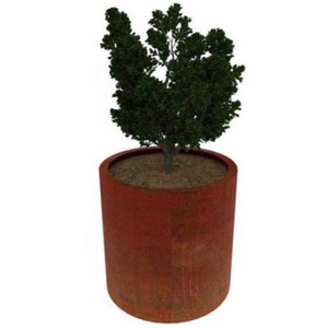 Maceta rectangular de acero-Bario Corten, duradera y resistente a las inclemencias meteorológicas. Adecuada para balcón y jardín. - Product Image 6