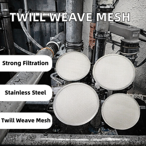 Twill Weave 1mm Stainless Steel Wire <b>Mesh</b> Discs-Heavy-Duty Filter <b>Screens</b> with Welding Cutting Services for Industrial Home Use - Product Image 2