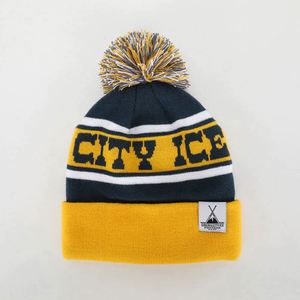Wholesale OEM Custom High Quality Acrylic <b>Winter</b> <b>Cap</b> Warm Ski Hat Jacquard Fisherman Knitted Woven Label Logo Pom Pom Common - Product Image 3