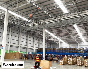 Ventilador de Techo Industrial HVLS RTFANS de 18-24 pies de Diámetro con Aspas de Aleación de Aluminio para Ventilación de Granjas Lecheras, Gimnasios y Garajes - Product Image 5