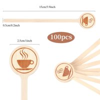 Bâtons d'agitation en bois sans BPA gravés sur mesure écologiques Agitateurs à café biodégradables jetables pour cocktail moderne personnalisé