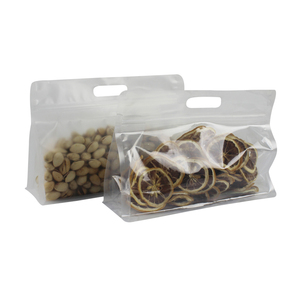 Trong Kho Thực Phẩm Đóng Gói Túi Vuông Dưới Túi Nhiệt Con Dấu Nhựa Trong Suốt Dây Kéo Túi Phẳng Dưới Pouch Với Xử Lý - Product Image 2