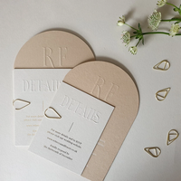 Cartes de vœux personnalisées en relief avec logo et enveloppes pour la promotion de petites entreprises