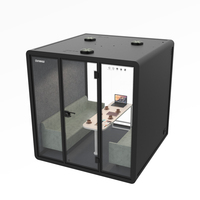 Cabine d'intérieur étanche 35db, bureau acoustique pour téléphone portable, personnalisable, stand de gymnastique, ouvert, zone publique
