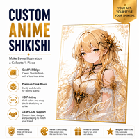 Planche Shikishi Anime Personnalisée, Finition Mate ou Brillante, Dorure à Chaud, Illustration Holographique, Article de Collection