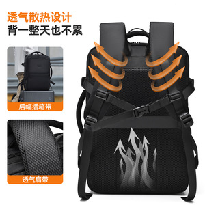 Alpha3 Series Laptop <b>Backpack</b> Black 15.6 Inch Anti Theft Expandable Capacity For Travel Daily Use - Product Image 2