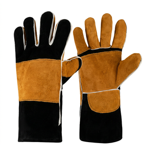 Split Cow sheep Leather Welding <b>Gloves</b> Heat Resistant Safety Work <b>Gloves</b> with Reinforced Palm and <b>Long</b> Gauntlet Cuff Wholesale - Product Image 6