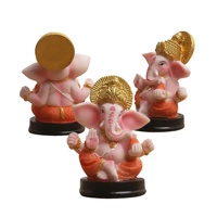 Statue en résine du dieu hindou Ganesha, sculpture de richesse en forme de trompe d'éléphant thaïlandais, ornement bouddhiste indien, modèle d'art Feng Shui, cadeau de vacances