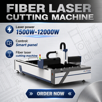 Machine de découpe laser à fibre pour atelier de fabrication de tôles métalliques, machine de découpe laser à fibre CNC 1500W 3000W