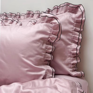 Ensemble <span class=keywords><strong>de</strong></span> housse <span class=keywords><strong>de</strong></span> <span class=keywords><strong>couette</strong></span> 100% coton 3 pièces literie à volants <span class=keywords><strong>vintage</strong></span> 1 housse <span class=keywords><strong>de</strong></span> <span class=keywords><strong>couette</strong></span> 2 taies d'oreiller literie française à volants haut <span class=keywords><strong>de</strong></span> gamme - Product Image 6