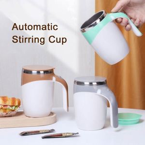 Tasse à mélange automatique personnalisée, gobelet portable en acier inoxydable réutilisable, tasse à café, lait, eau avec couvercle et poignée - Product Image 2