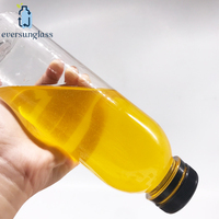 Bouteille de boisson en plastique ronde transparente de 250 ml, 350 ml, 500 ml, 1000 ml avec bouchon à vis anti-vol, fournie par l'usine
