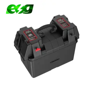 Caja de batería con puerto <span class=keywords><strong>Dual</strong></span>, Cargador USB y conector de toma de corriente y voltímetro para coche marino al aire libre, CC de <span class=keywords><strong>12V</strong></span> y 24V - Product Image 2