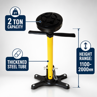 Soporte de Seguridad para Elevación de 2 Toneladas, Trípode Ajustable, Soporte para Elevación de Motor y Caja de Cambios con Pedal para Reparaciones en Garaje