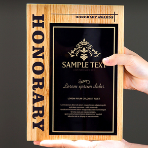 Plaques en bois imprimées de mots en bois haute densité pour souvenirs de certification honorifique, prix - Product Image 6