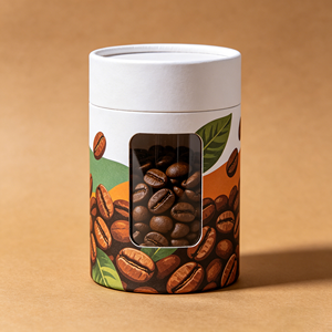 Biodegradable Food Grade Paper Tube Tea Coffee beans Powder Packaging Cardboard Tube with clear <b>window</b> - Product Image 6