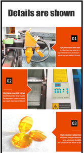 Vente directe usine Nouvelle mini-machine de gravure et de découpe laser CO2 4040B à large application Publicité Textile Commerce de détail - Product Image 3