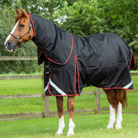 Couverture de protection pour cheval en tissu Oxford Rip Stop, entièrement imperméable, avec boucles de poitrine réglables, manteau chaud pour cheval en extérieur